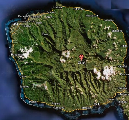 Situation sur la carte de la Polynésie